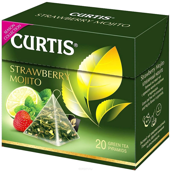 Curtis grüner Tee Strawberry Mojito 20 Pyramidenbeutel