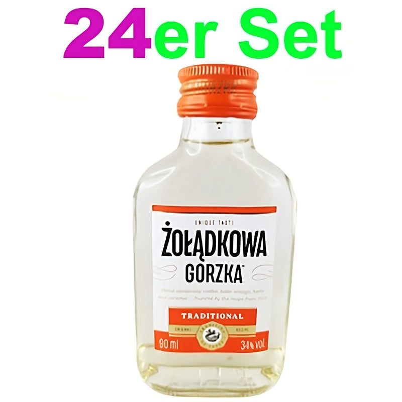 Zoladkowa Gorzka Wodka - Likör Traditional 34% vol. 24er Set (24 x 90ml)