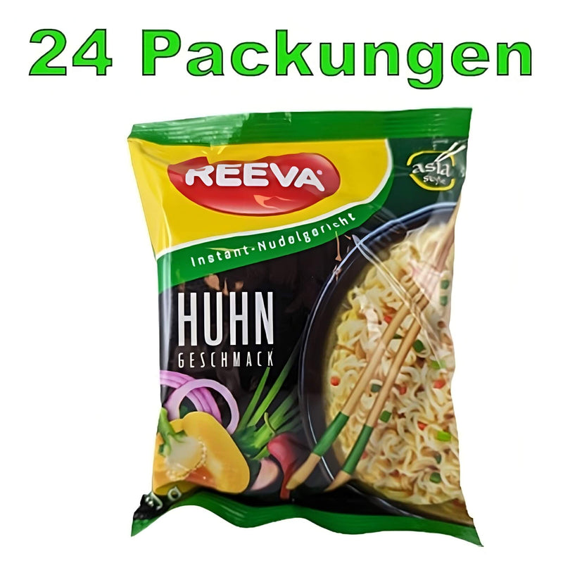 Reeva Instant Noodles Huhn asiatischer Art 24er Pack (24 x 60g)