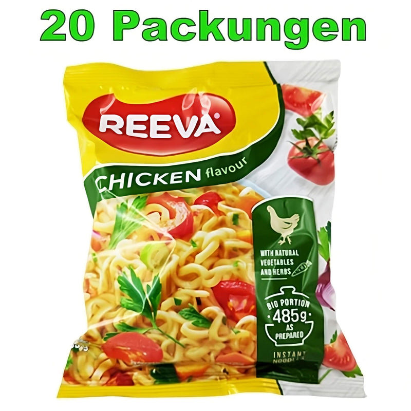 Reeva Big Portion Instant Noodles Huhn 20er Pack (20 x 85g)