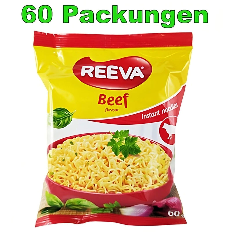 Reeva Instant Noodles Rind 60er Pack (60 x 60g)