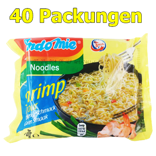 Indomie Noodles Shrimp Instant Nudeln 40er Pack (40 x 70g)