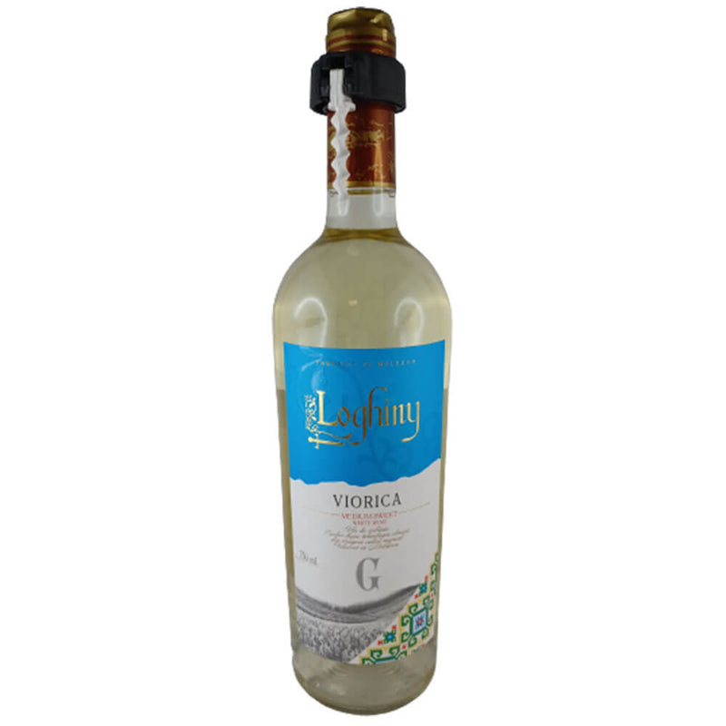 Loghiny Weißwein Viorica lieblich mit Flaschenöffner 12,5% vol.