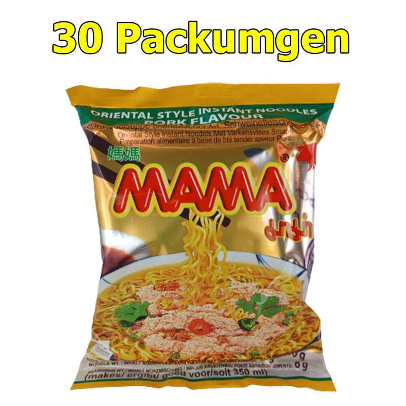Mama Instant Nudeln mit Schweinefleischgeschmack 30er Pack (30 x 60g) - McMarkt.de