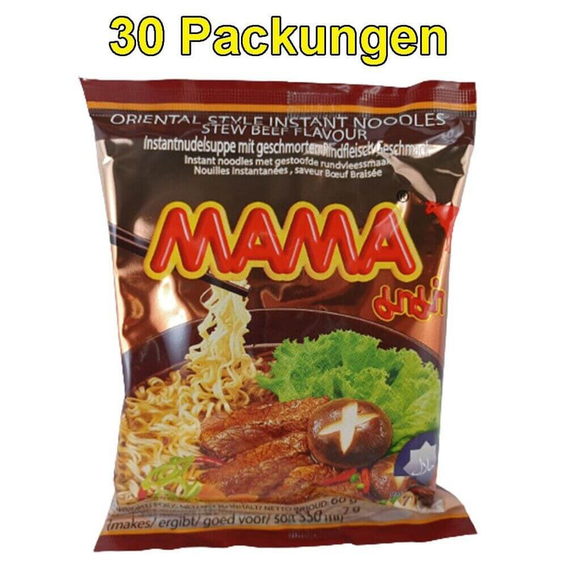 Mama Instant Nudeln Stew Beef 30er Pack (30 x 60g)