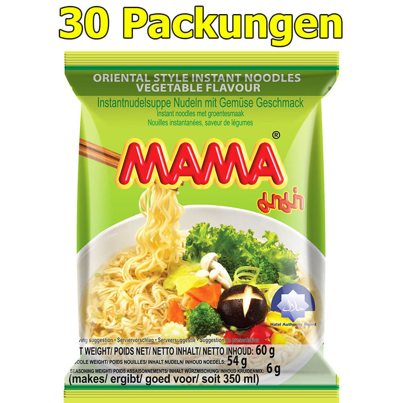 Mama Instant Nudeln Vegetable 30er Pack (30 x 60g)