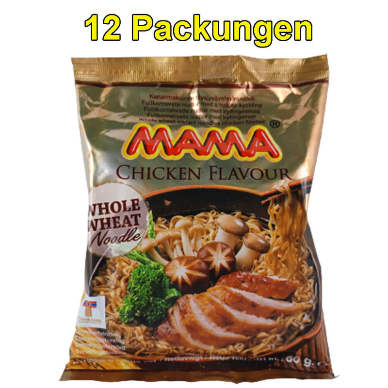 Mama Instant Vollkornnudeln Chicken 12er Pack (12 x 60g)