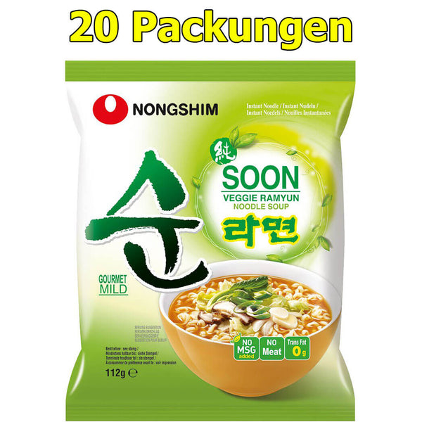 Nongshim Instant Nudeln Veggie Ramyun 20er Pack (20 x 112g)
