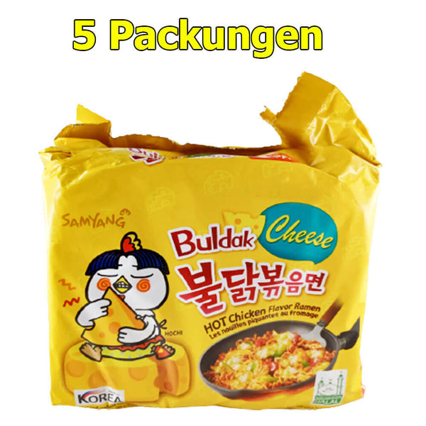 Samyang Buldak Ramen Hot Chicken Cheese 5er Pack (5 x 140g)