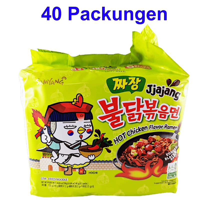 Samyang Jjajang Noodles Hot Chicken Ramen 40er Pack (40 x 140g)