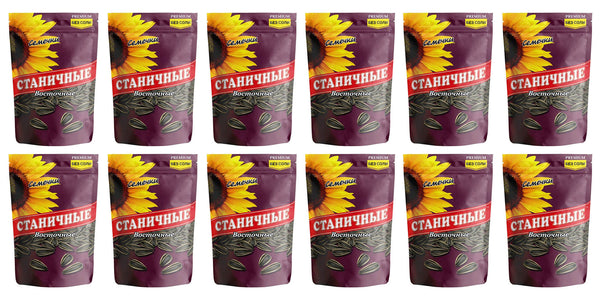 Sonnenblumenkerne Stanichnie Oriental Art geröstet & ungesalzen 12er Pack (12 x 400g)