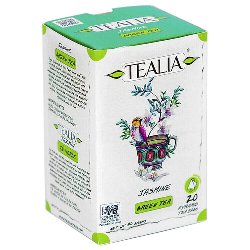 TEALIA grüner Ceylon Tee Jasmin Green Tea 20 Pyramidenbeutel - McMarkt.de