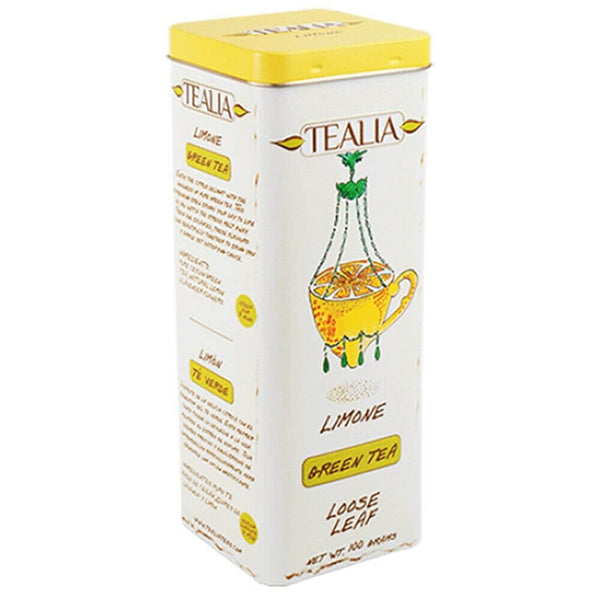 TEALIA grüner Ceylon Tee Limone lose 100g in Metalldose - McMarkt.de