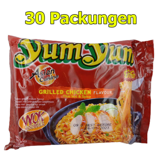 Yum Yum Instant Nudeln Grilled Chicken  30er Pack (30 x 70g)