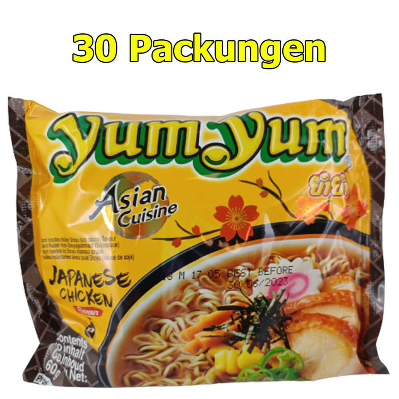 Yum Yum Instant Nudeln Japanese Chicken Shoyu 30er Pack  (30 x 60g)