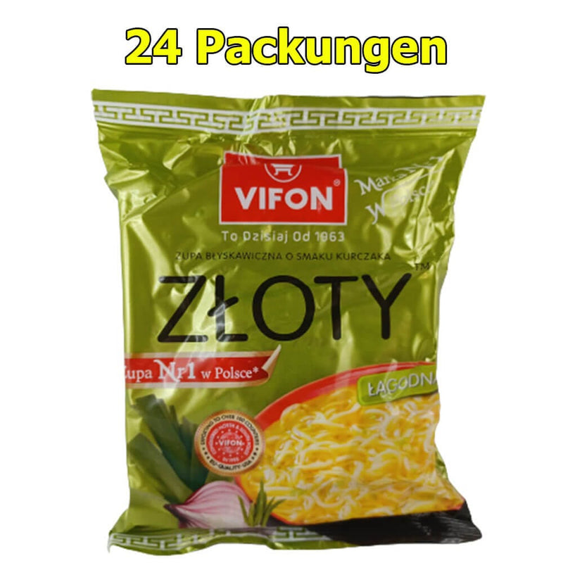 Vifon Zloty Instant Nudeln mit Hähnchenfleischgeschmack 24er Pack (24 x 70g) - McMarkt.de